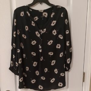 Floral Black Women's Popover